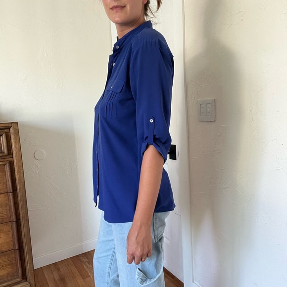 H&M Electric Blue Button Down - Picture 5 of 8